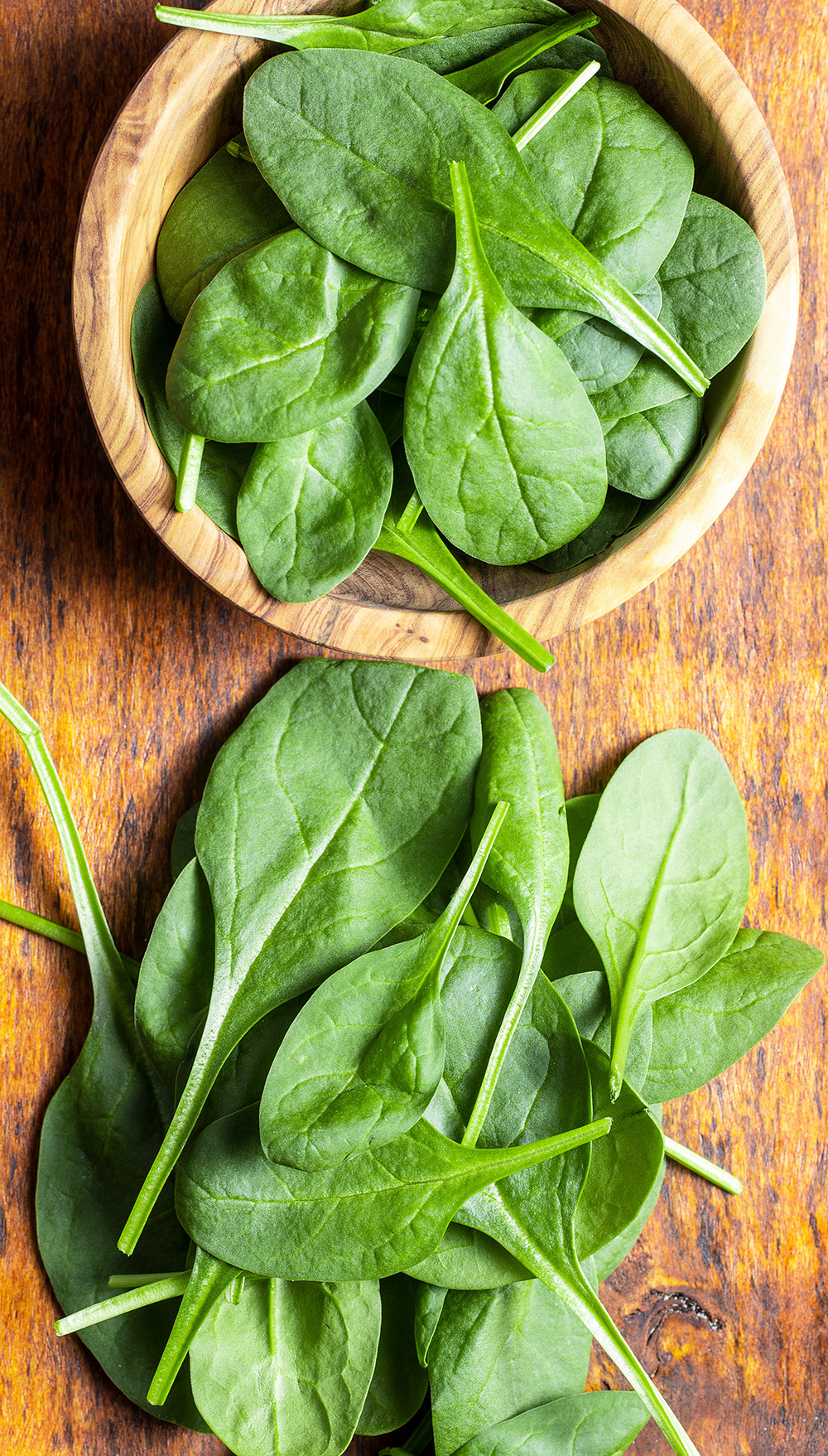 Baby spinach leaves.